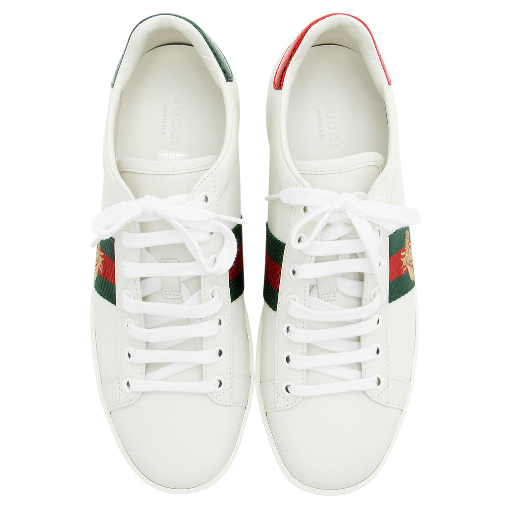 Gucci Leather Bee Ace Sneakers - Size 9 / 39