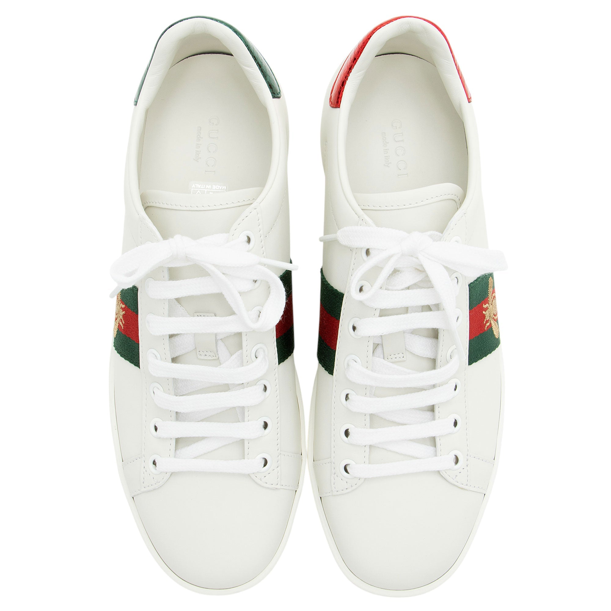 Gucci Leather Bee Ace Sneakers - Size 9 / 39