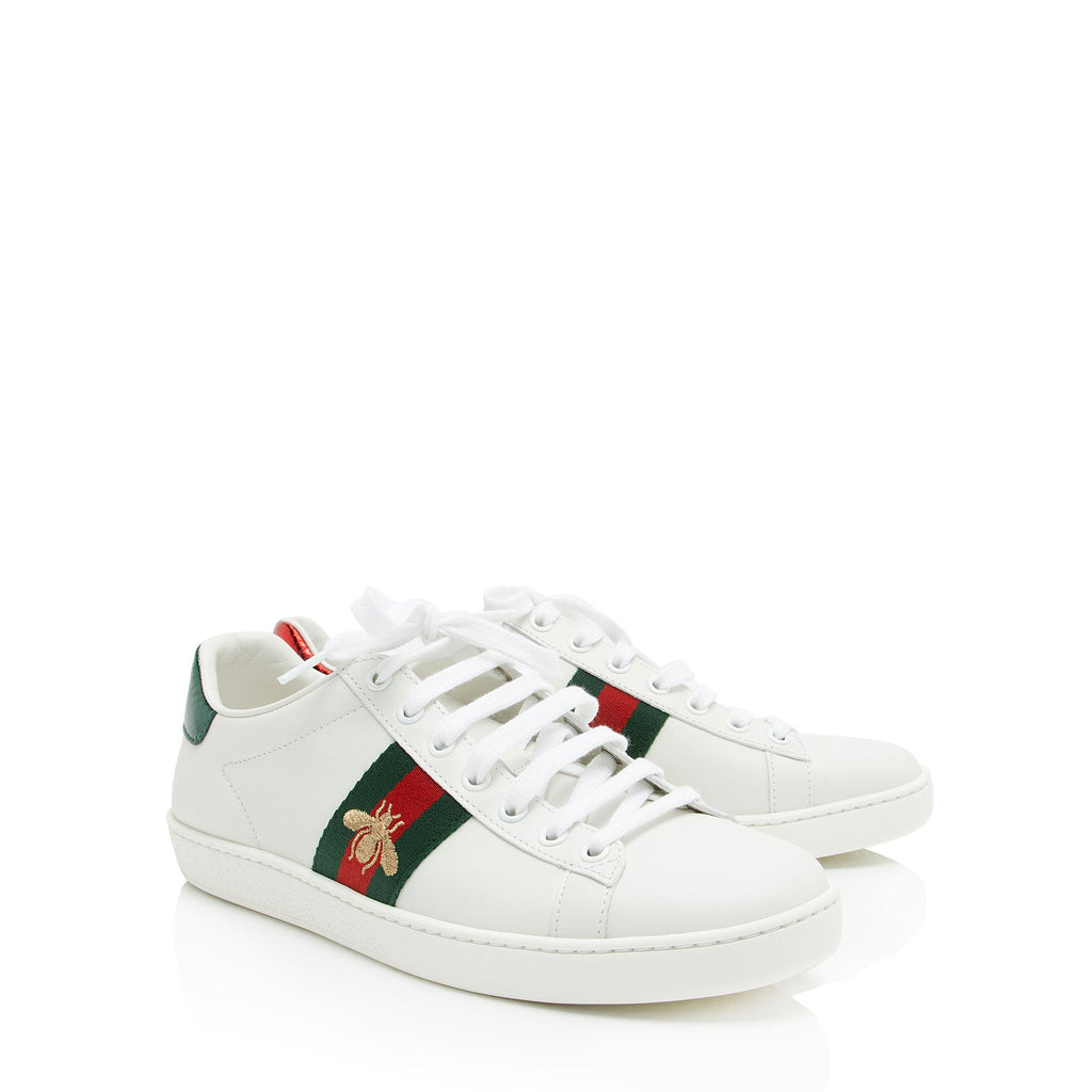 Gucci Leather Bee Ace Sneakers - Size 9 / 39