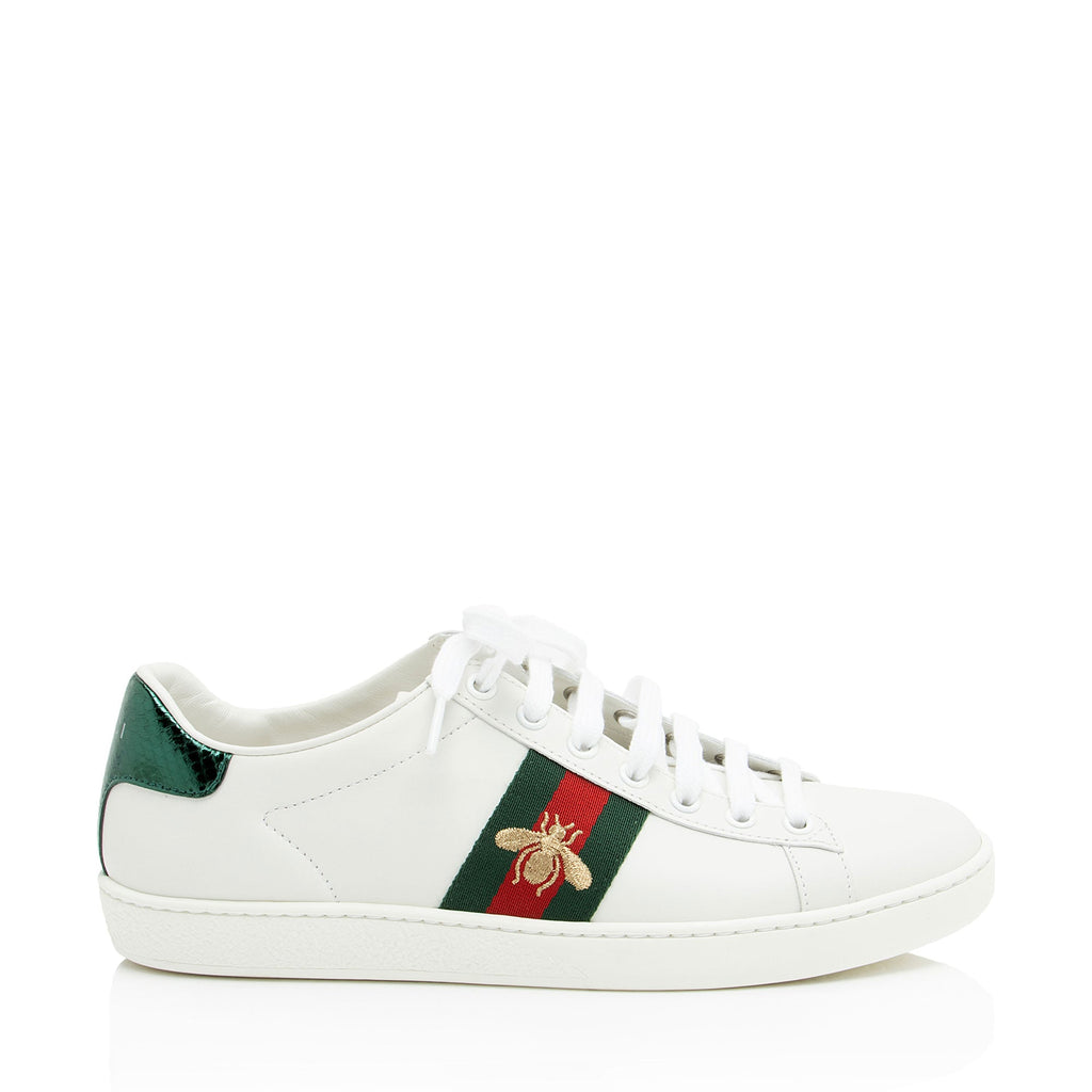Gucci Leather Bee Ace Sneakers - Size 9 / 39