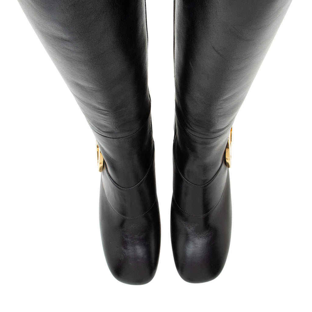 Gucci Leather Blondie Knee High Boots - Size 7 / 37
