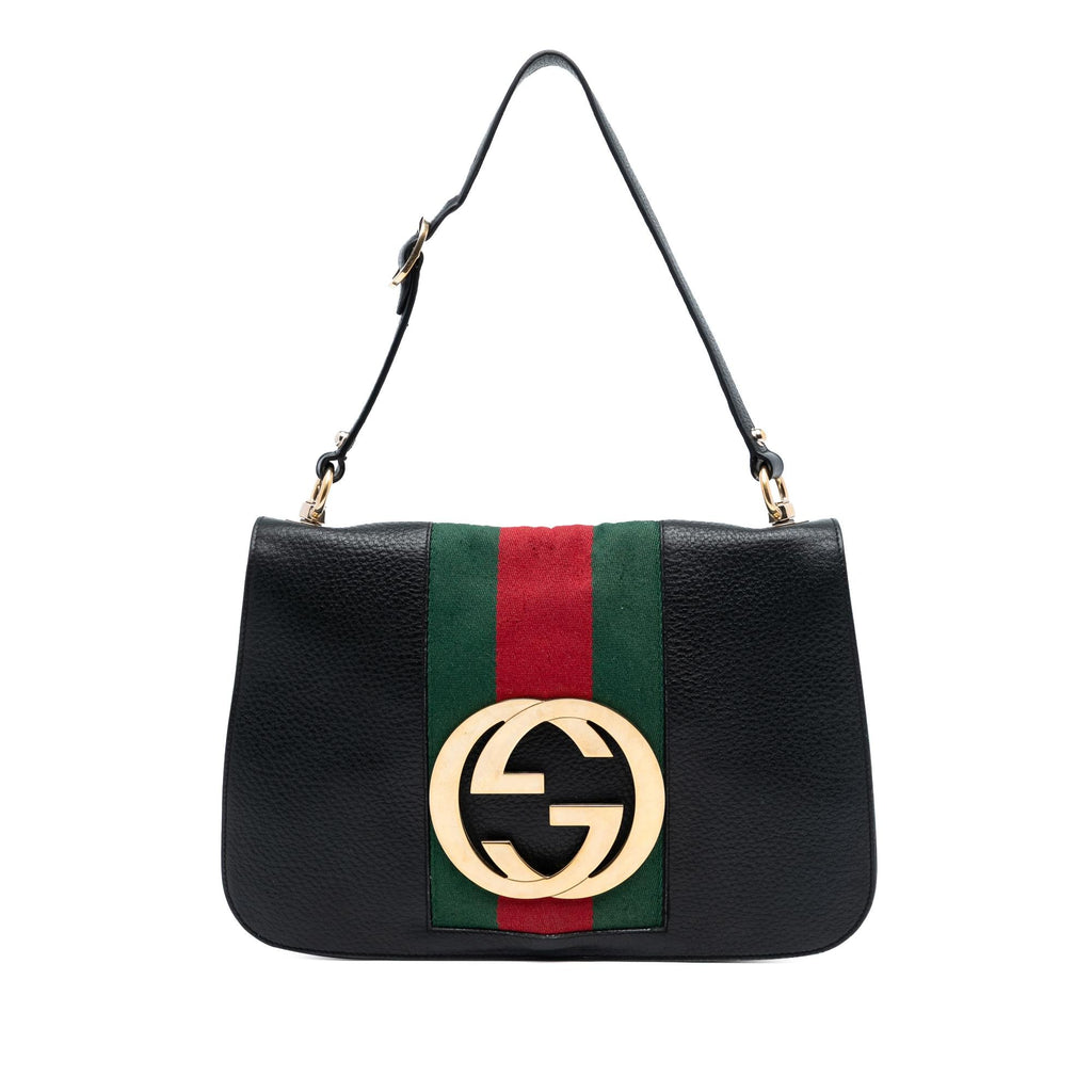 Gucci Leather Blondie Web Shoulder Bag