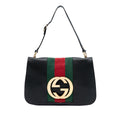 Gucci Leather Blondie Web Shoulder Bag