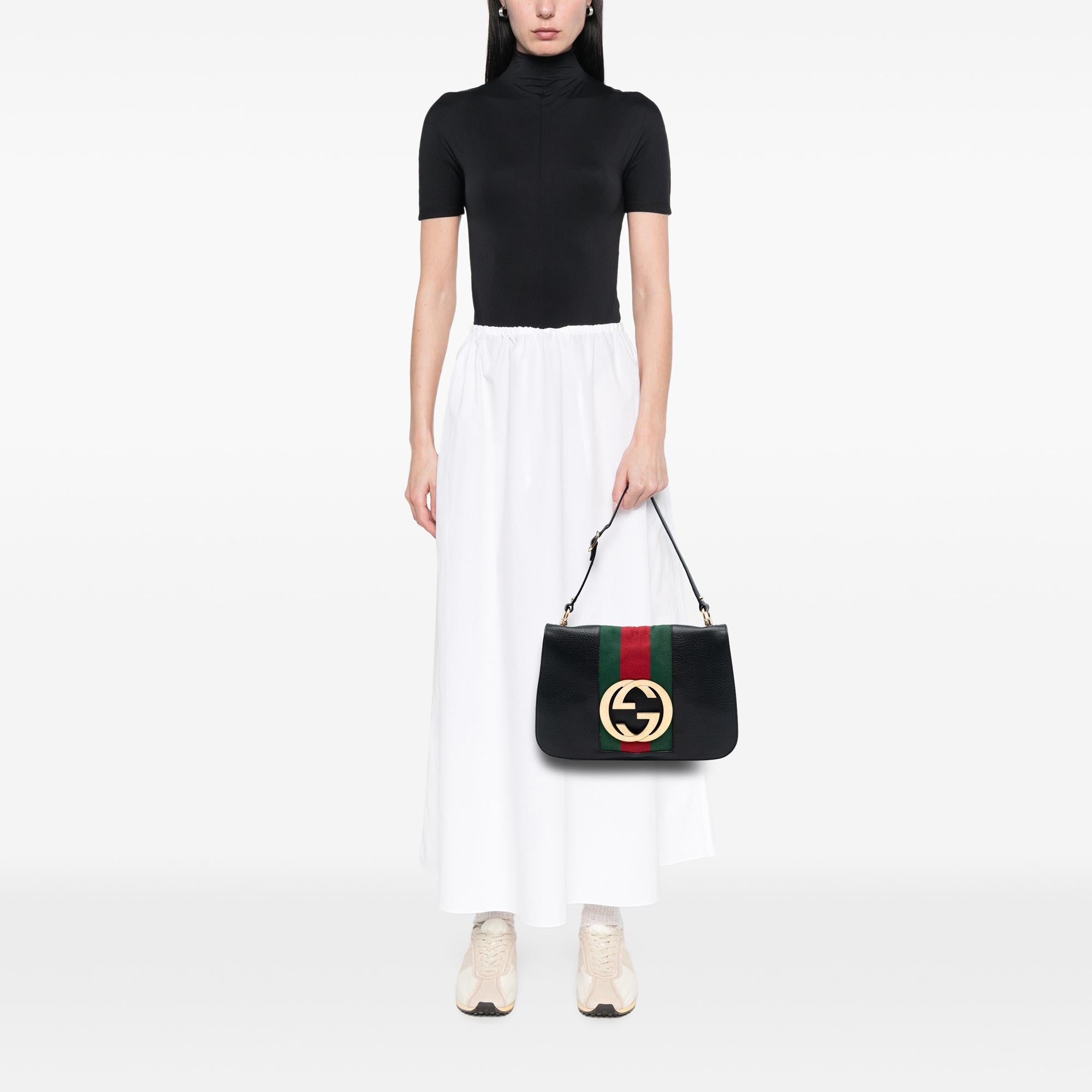 Gucci Leather Blondie Web Shoulder Bag