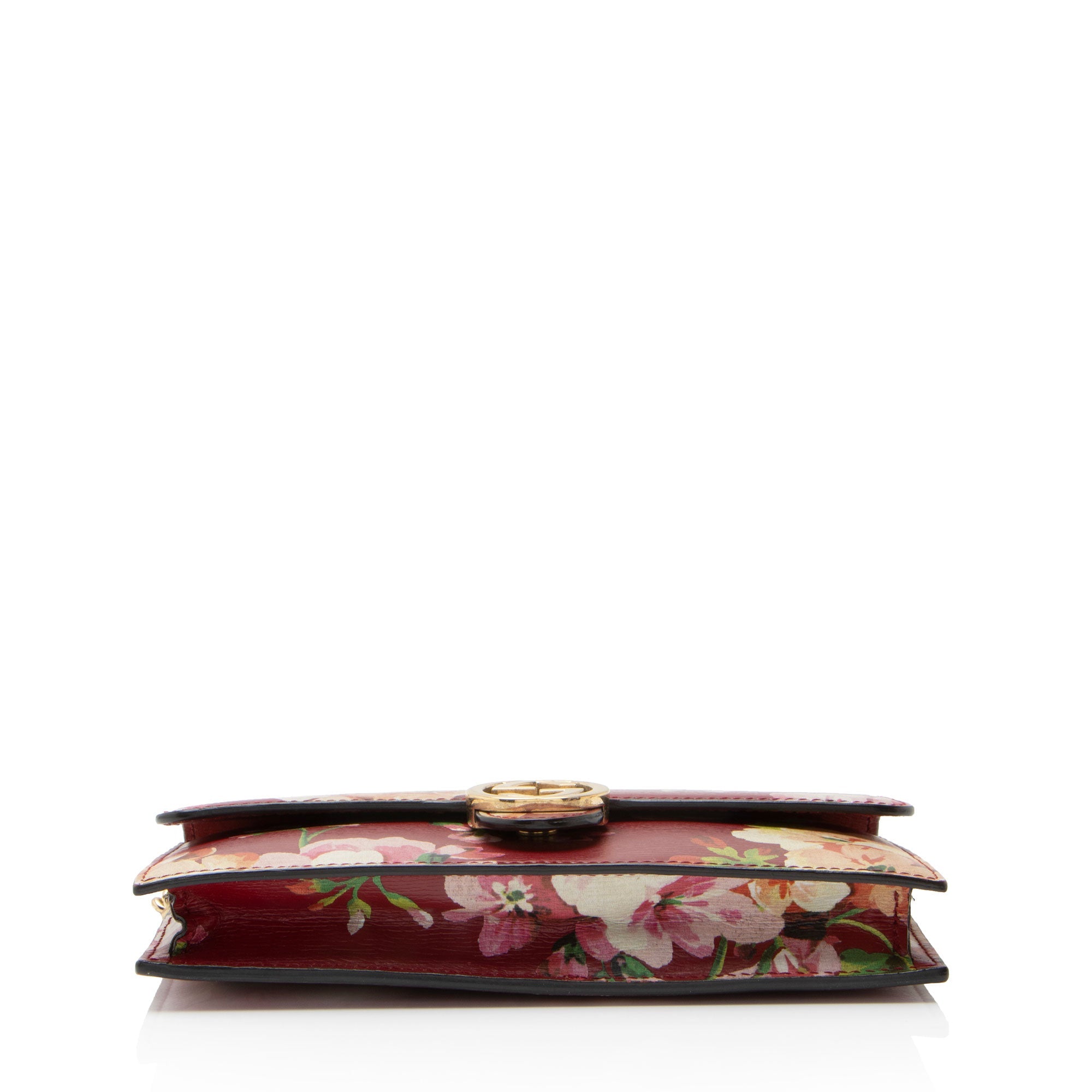 Gucci Leather Blooms Interlocking G Wallet on Chain