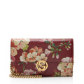 Gucci Leather Blooms Interlocking G Wallet on Chain