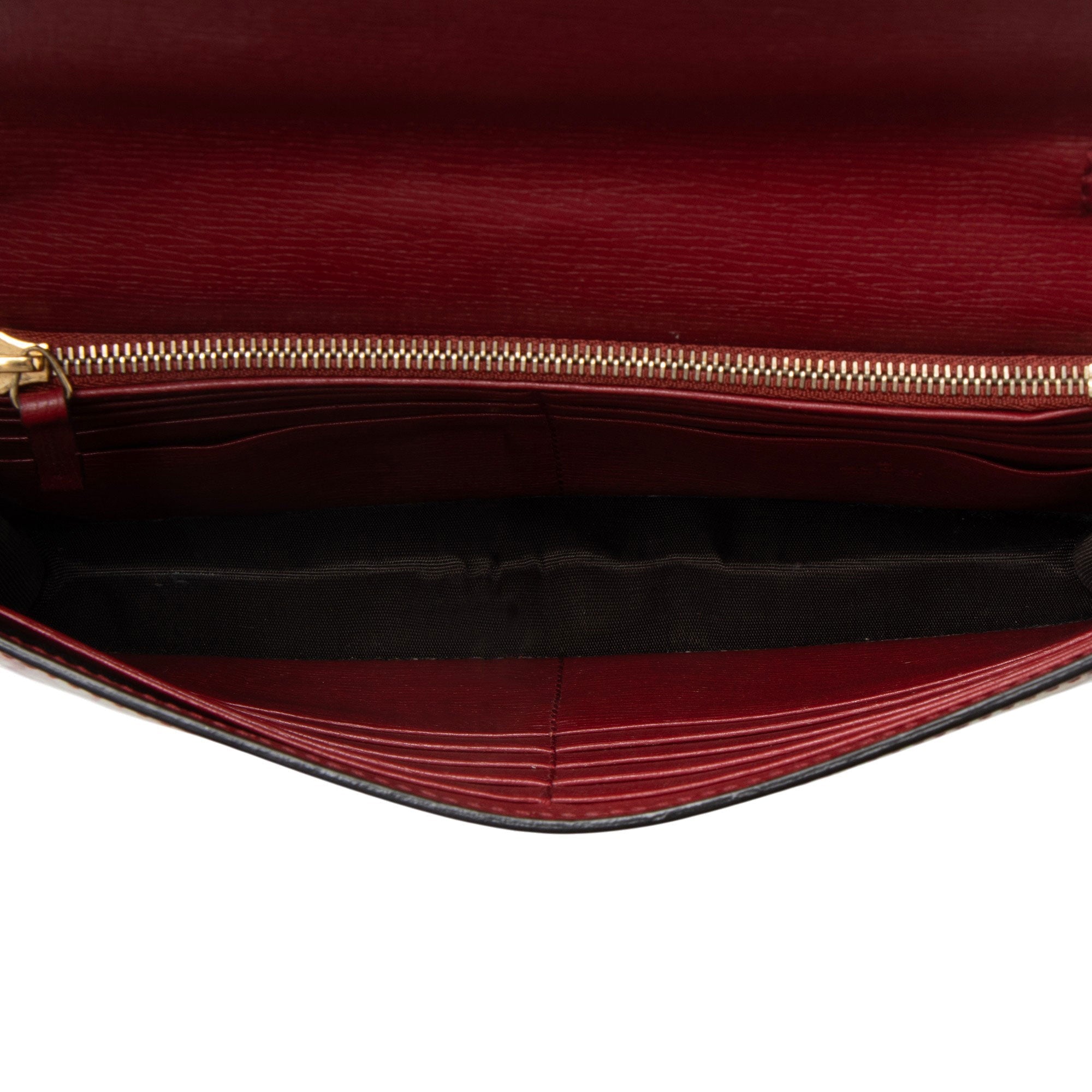 Gucci Leather Blooms Interlocking G Wallet on Chain
