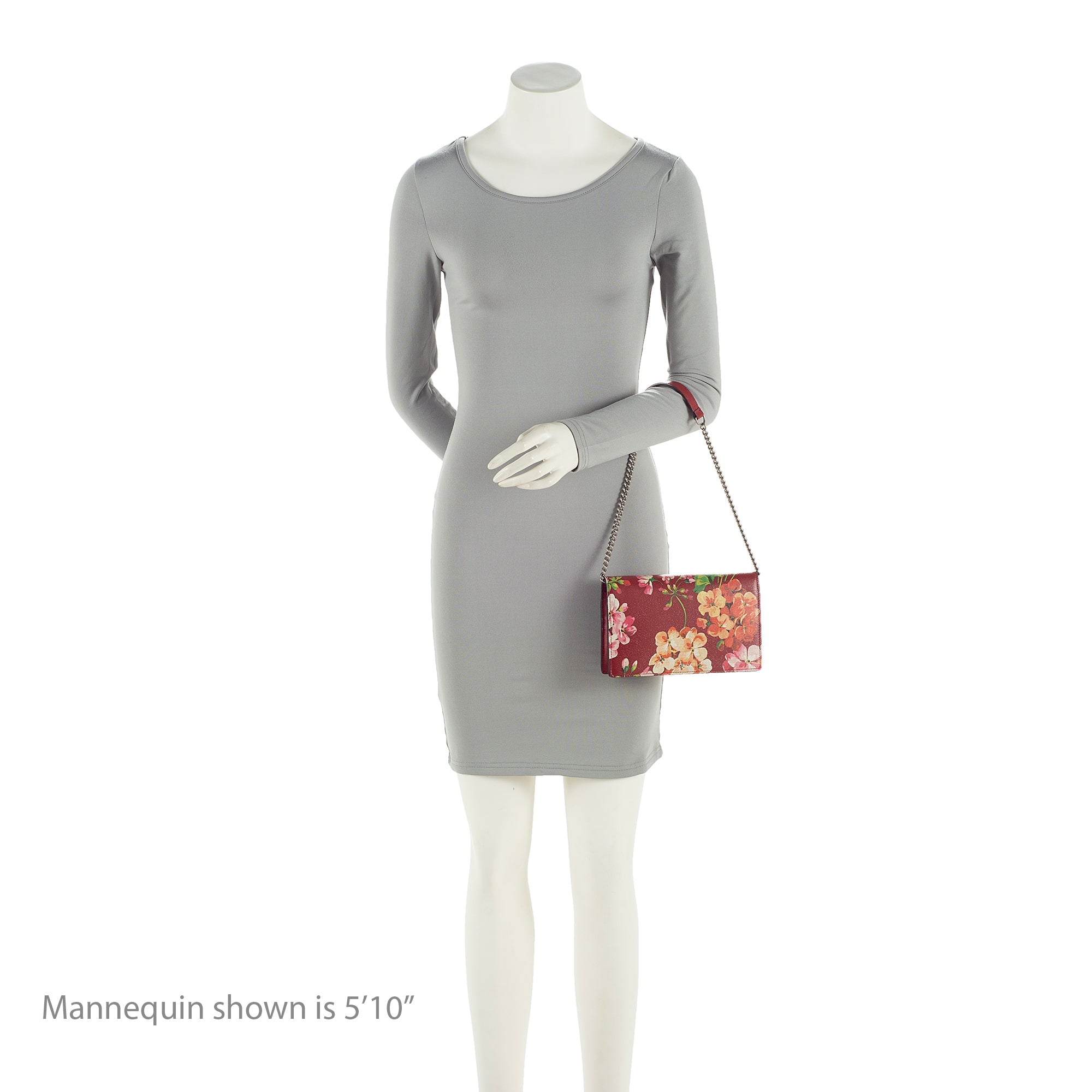 Gucci Leather Blooms Wallet on Chain Bag (SHF-22823)
