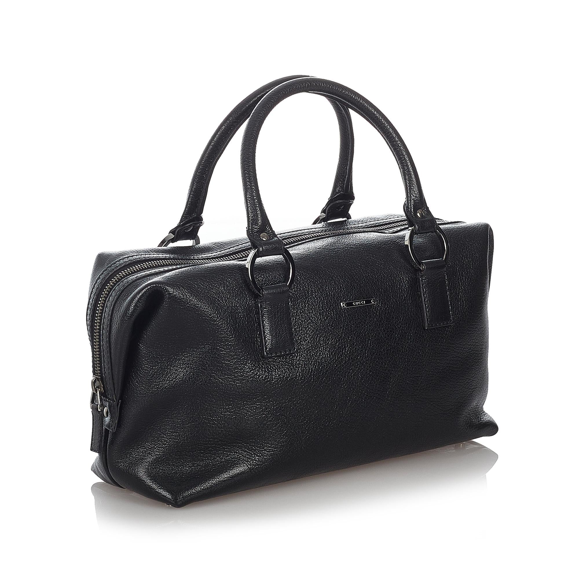 Gucci Leather Boston Bag (SHG-27075)