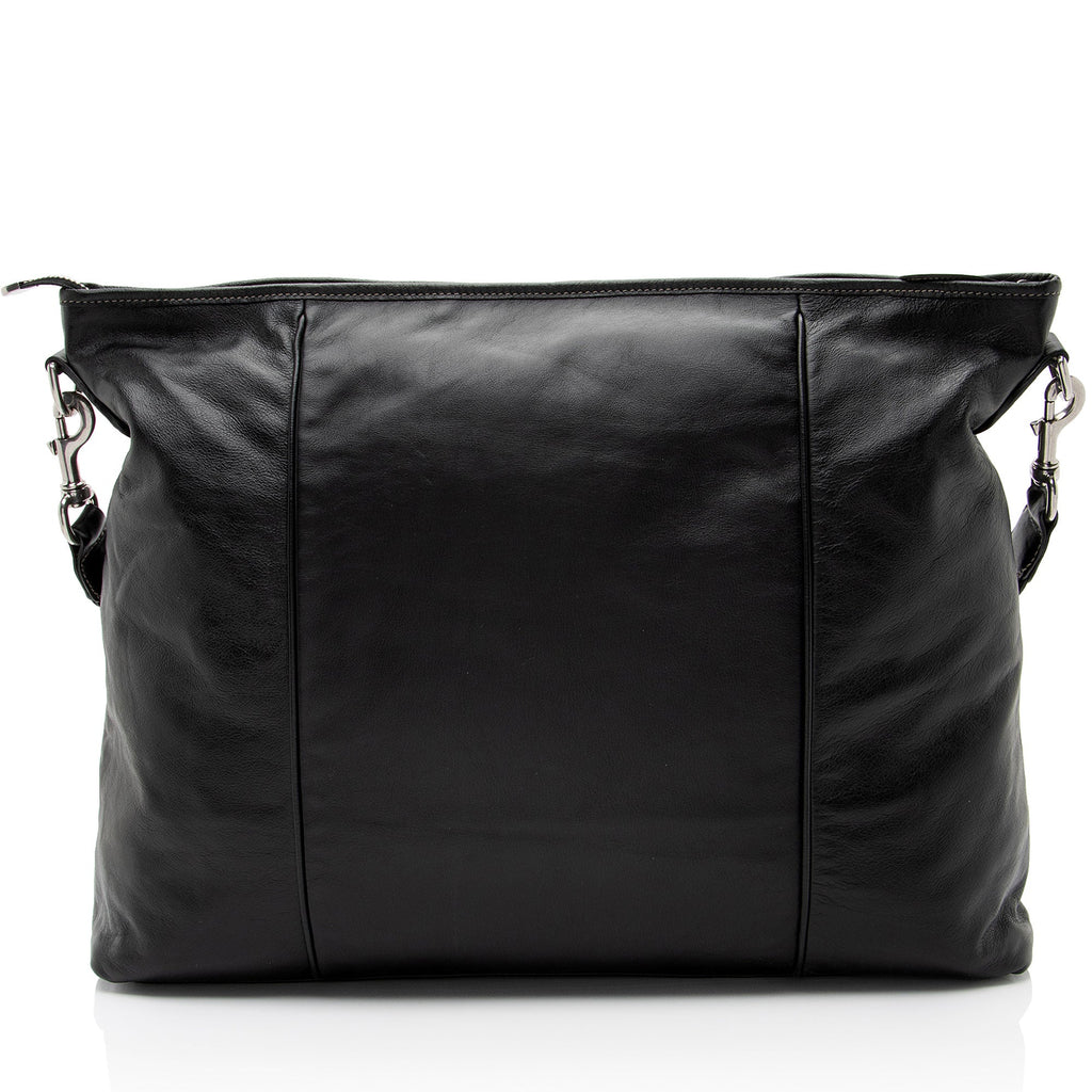 Gucci Leather Braided Large Shoulder Bag