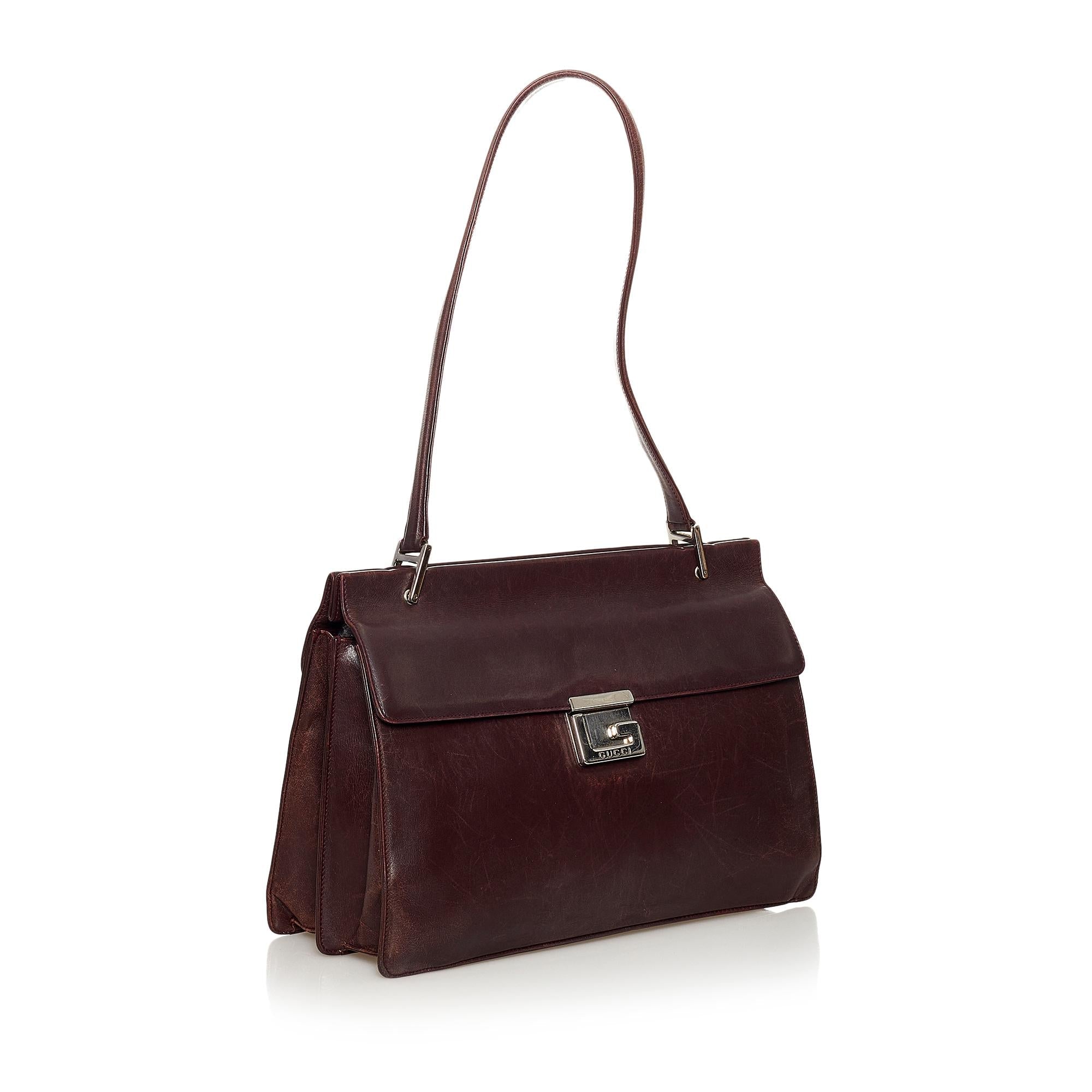 Gucci Leather Briefcase (SHG-31167)