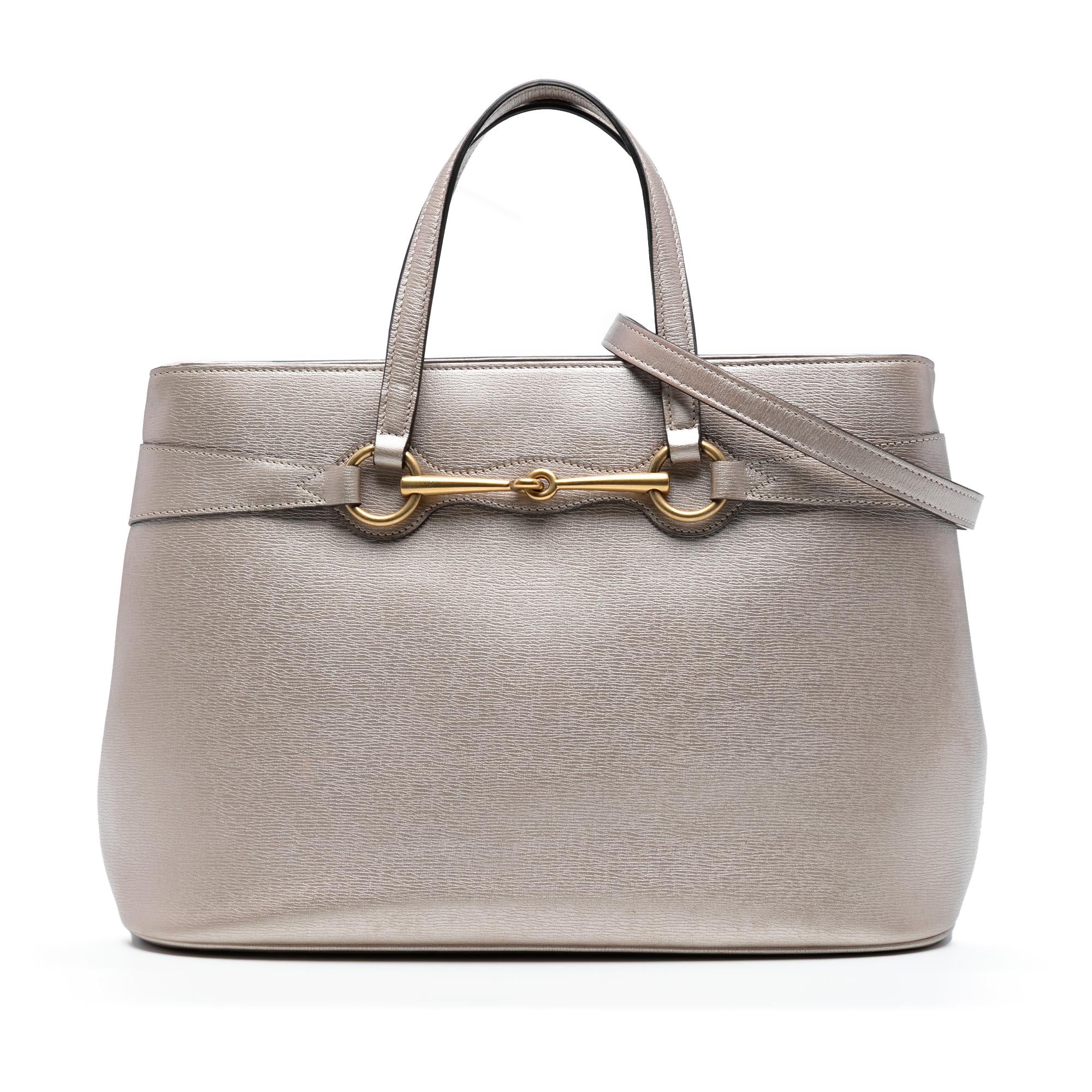 Gucci Leather Bright Bit Satchel