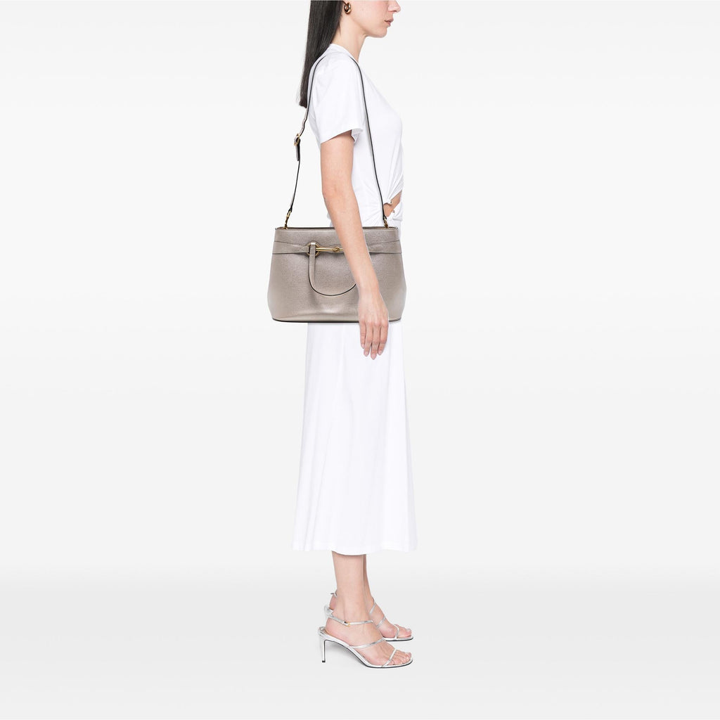 Gucci Leather Bright Bit Satchel