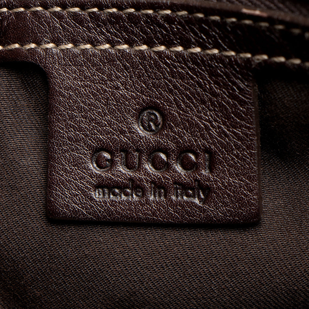 Gucci Leather Britt Medium Tote