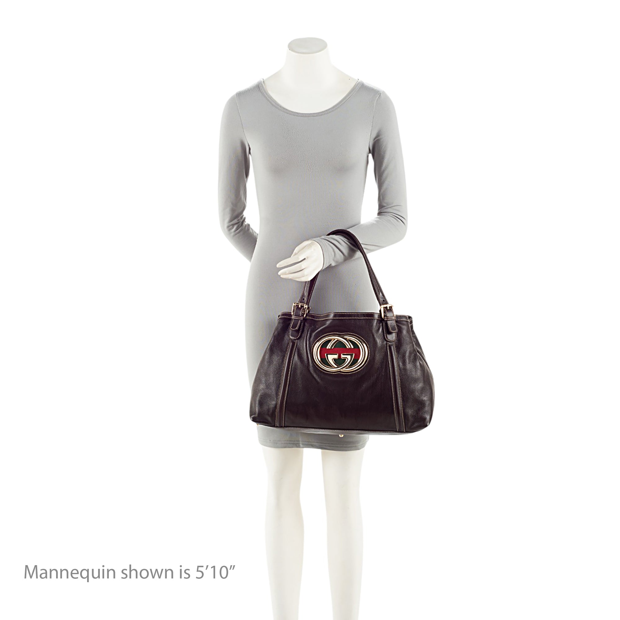 Gucci Leather Britt Medium Tote