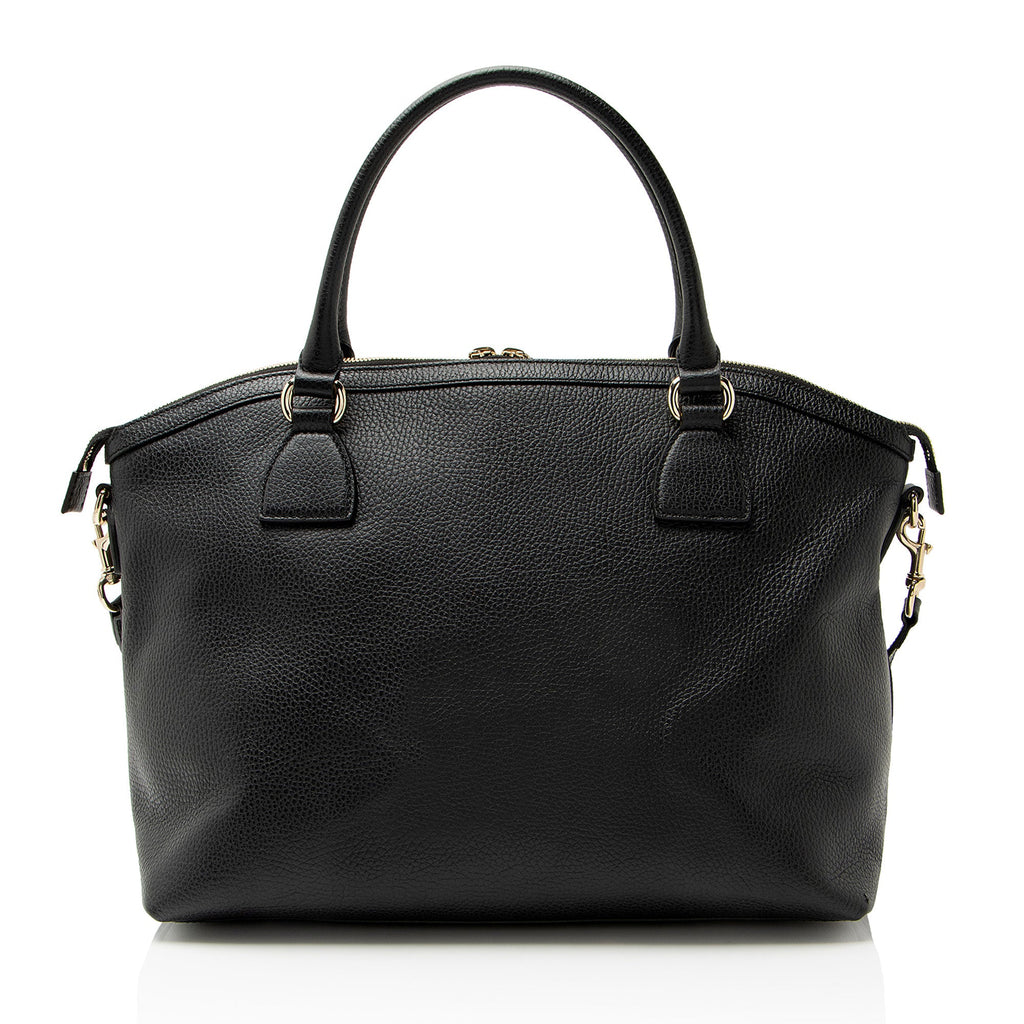 Gucci Leather Charm Dome Satchel