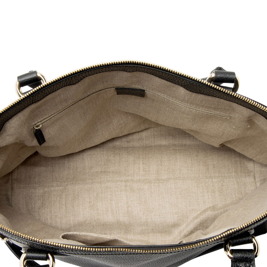 Gucci Leather Charm Dome Satchel