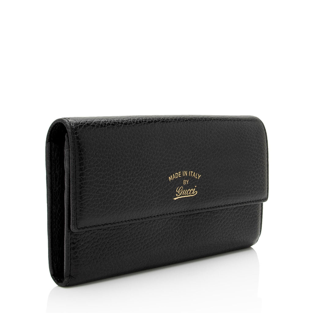 Gucci Leather Continental Wallet (SHF-jdCox7)