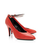 Gucci Leather Crystal Ankle Strap Pumps - Size 8.5 / 38.5 (SHF-lSt4zM)