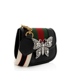 Gucci Leather Crystal Butterfly Linea Totem Small Crossbody (SHF-EzIHWx)