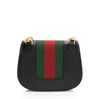 Gucci Leather Crystal Butterfly Linea Totem Small Crossbody