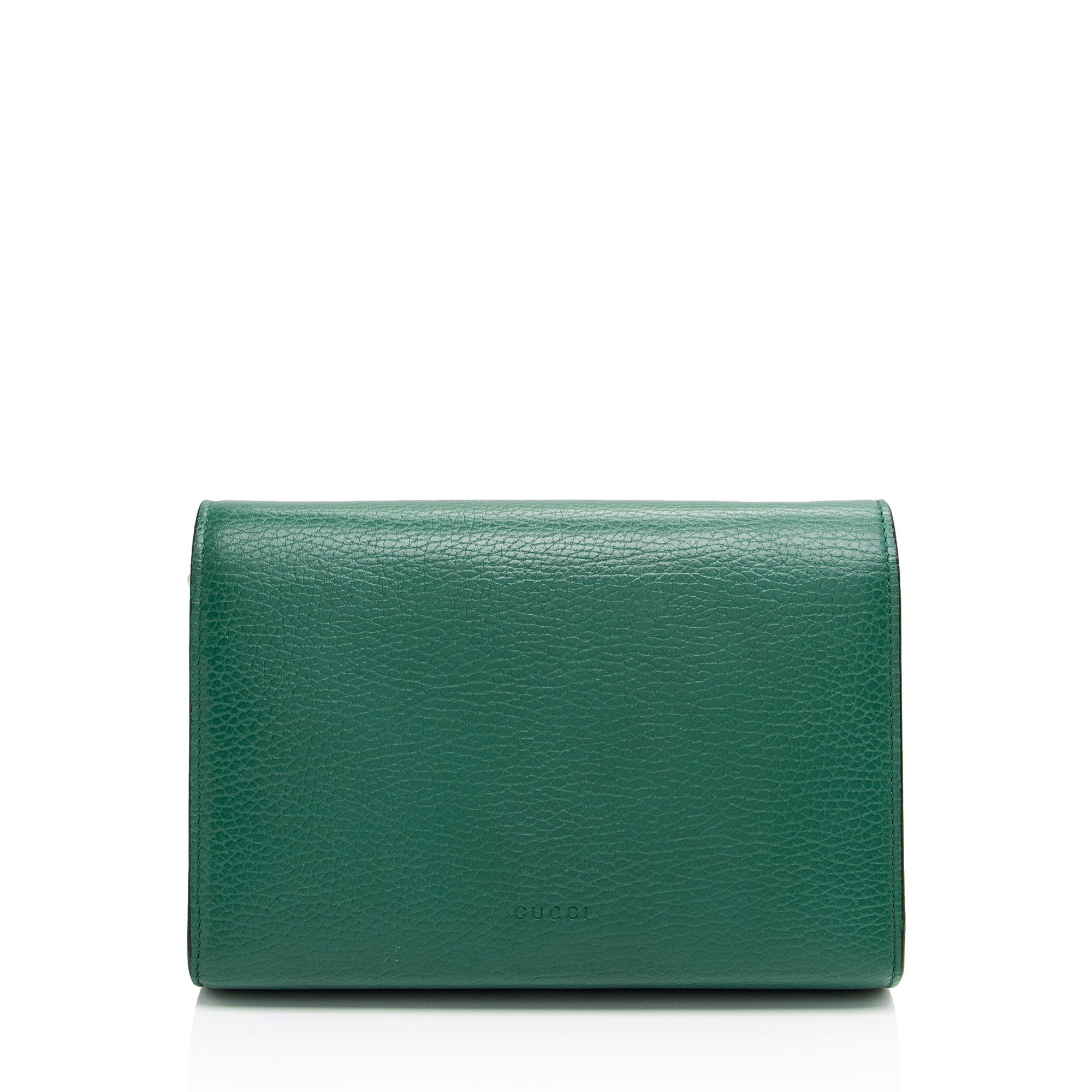 Gucci Leather Crystal Dionysus Chain Wallet (SHF-lfofdz)