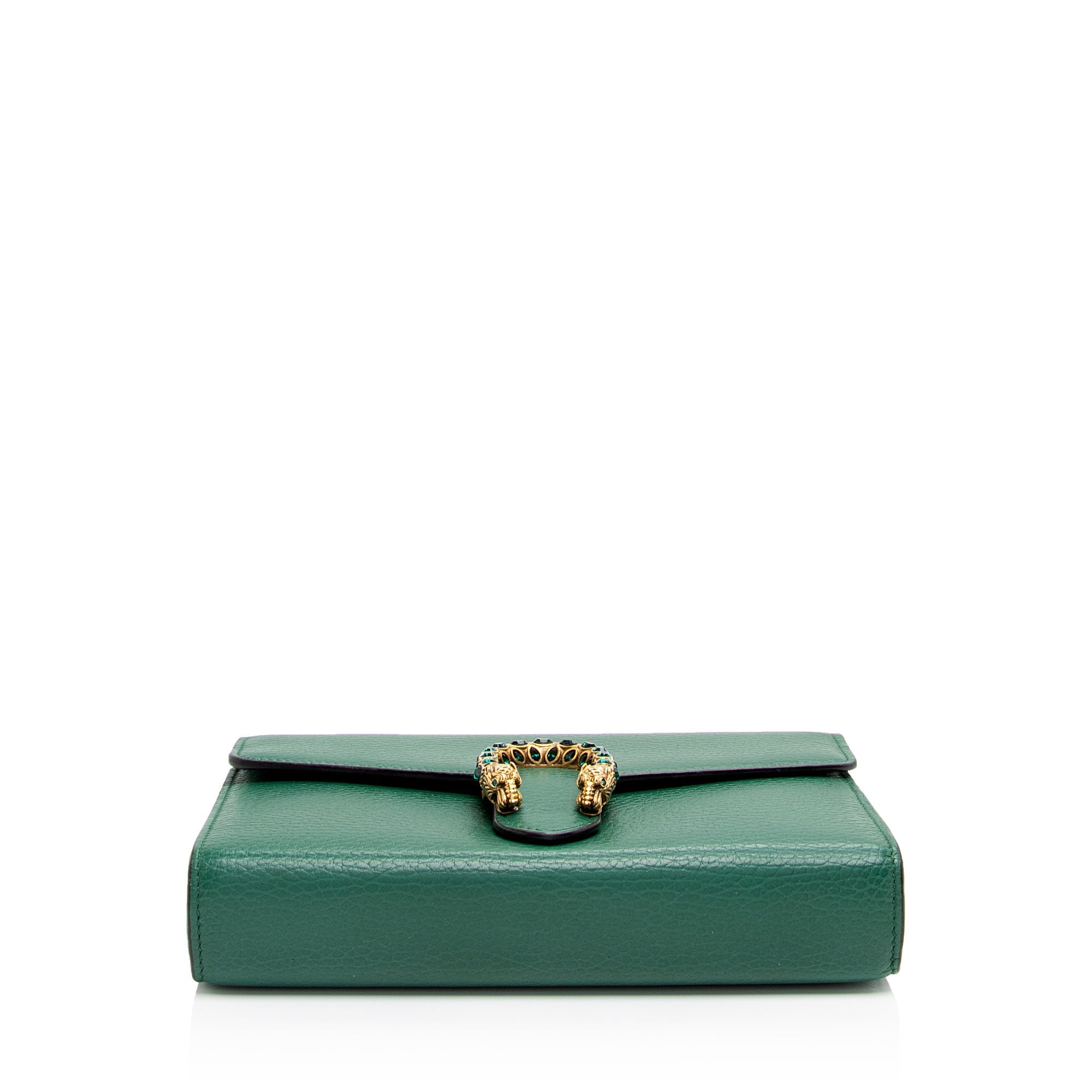Gucci Leather Crystal Dionysus Chain Wallet (SHF-lfofdz)