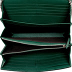 Gucci Leather Crystal Dionysus Chain Wallet (SHF-lfofdz)