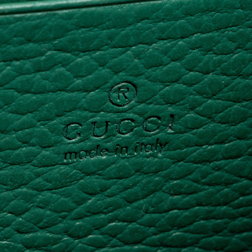 Gucci Leather Crystal Dionysus Chain Wallet (SHF-lfofdz)