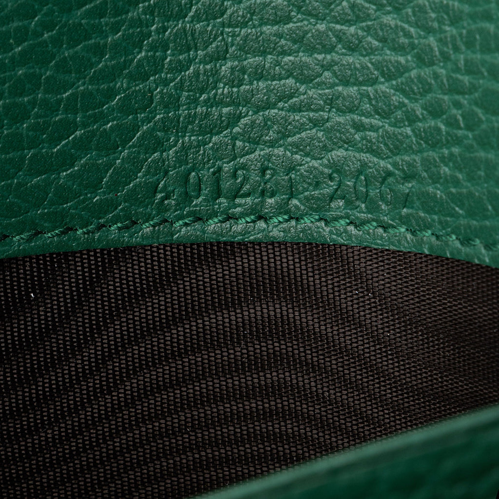 Gucci Leather Crystal Dionysus Chain Wallet (SHF-roOomv)