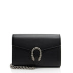 Gucci Leather Crystal Dionysus Chain Wallet (SHF-N4rGzu)