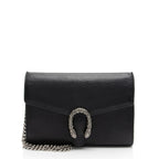 Gucci Leather Crystal Dionysus Chain Wallet