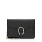 Gucci Leather Crystal Dionysus Chain Wallet