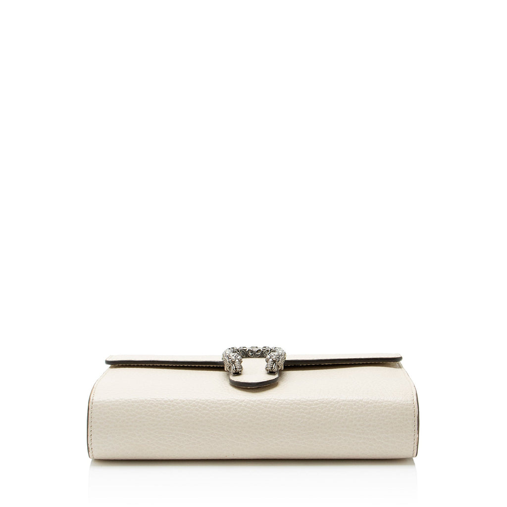 Gucci Leather Crystal Dionysus Chain Wallet