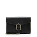 Gucci Leather Crystal Dionysus Chain Wallet