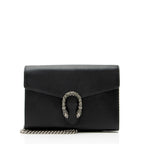 Gucci Leather Crystal Dionysus Chain Wallet