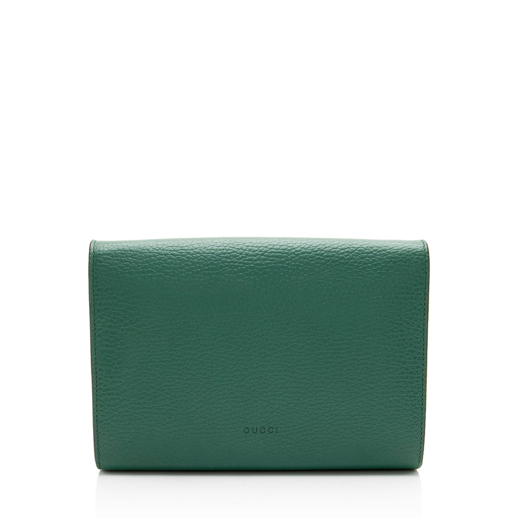 Gucci Leather Crystal Dionysus Chain Wallet