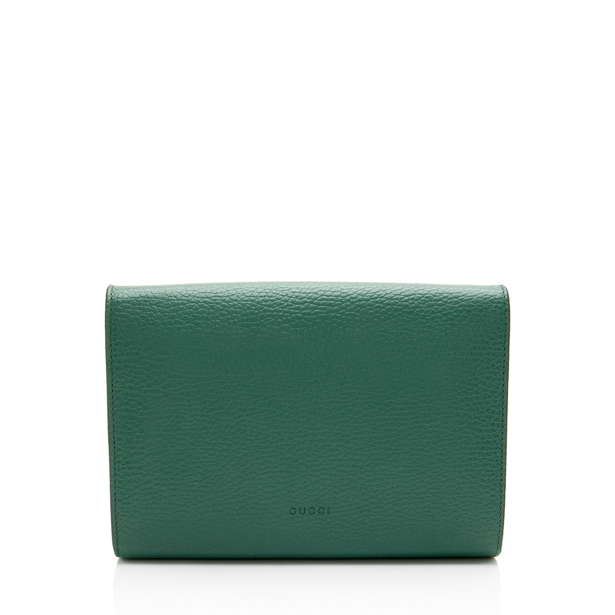 Gucci Leather Crystal Dionysus Chain Wallet
