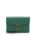 Gucci Leather Crystal Dionysus Chain Wallet