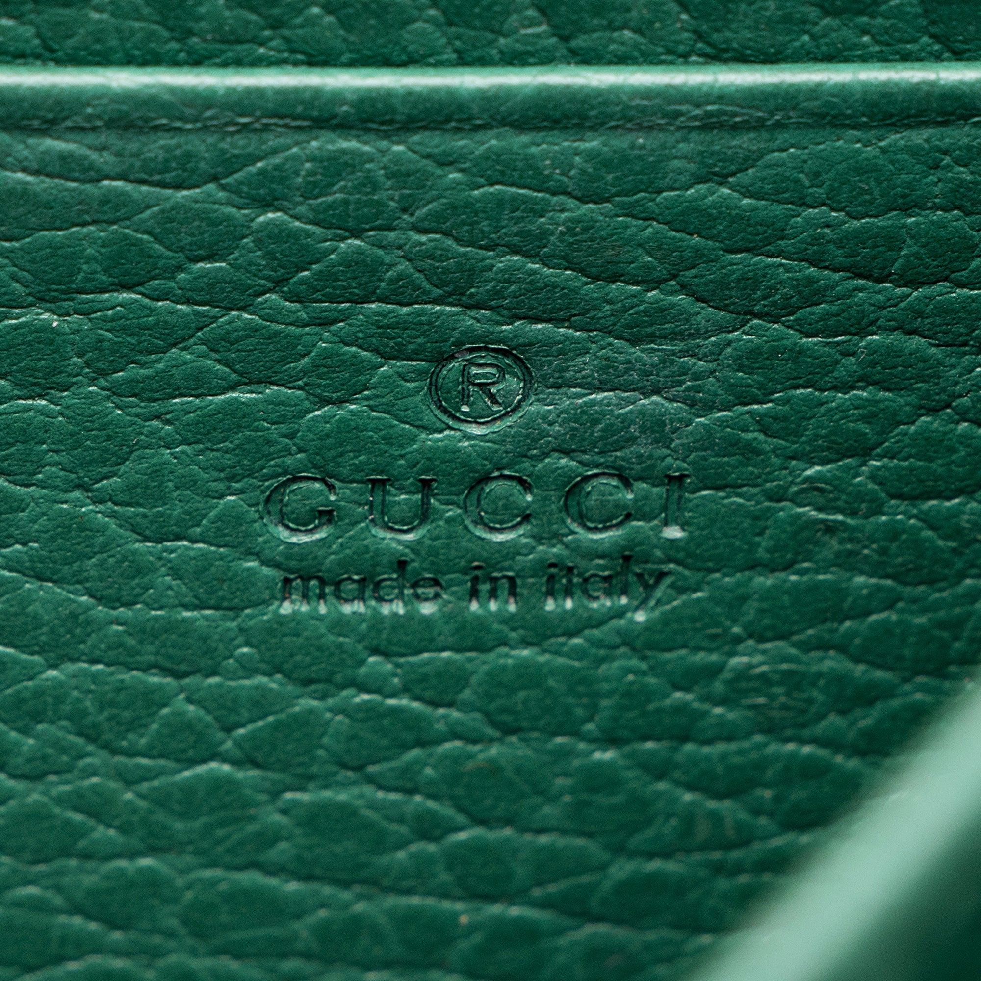 Gucci Leather Crystal Dionysus Chain Wallet