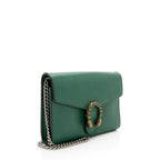 Gucci Leather Crystal Dionysus Chain Wallet