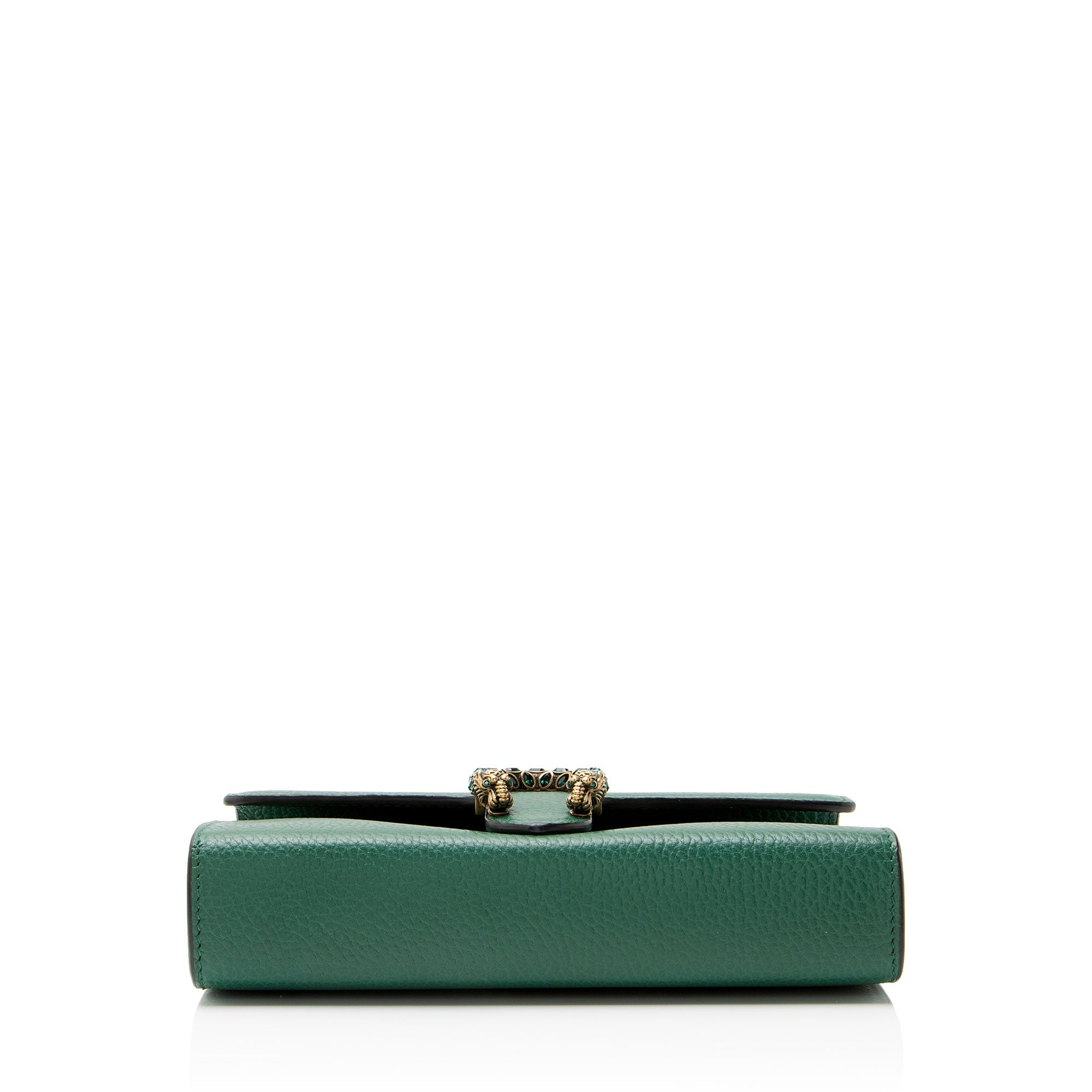 Gucci Leather Crystal Dionysus Chain Wallet