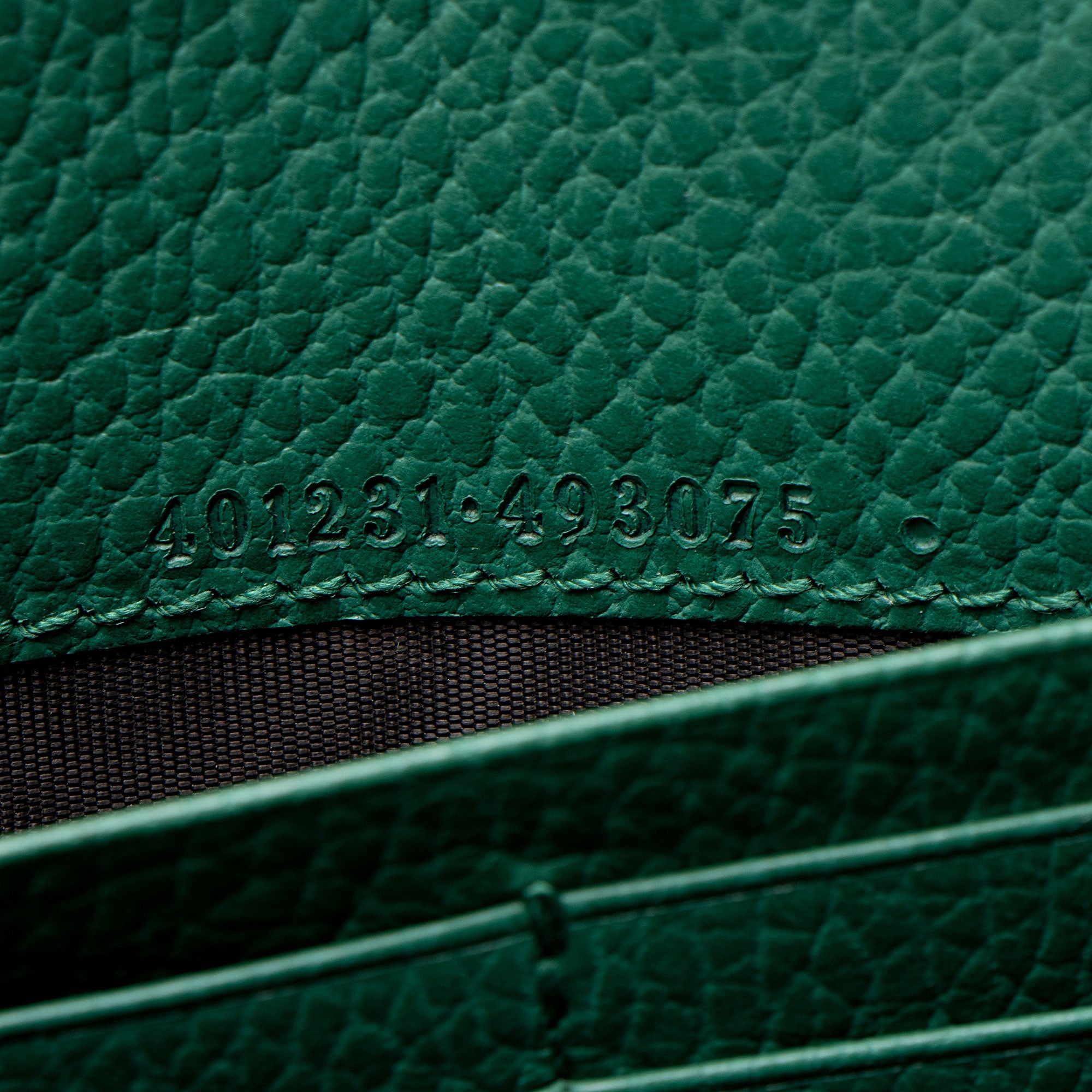 Gucci Leather Crystal Dionysus Chain Wallet