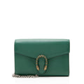 Gucci Leather Crystal Dionysus Chain Wallet