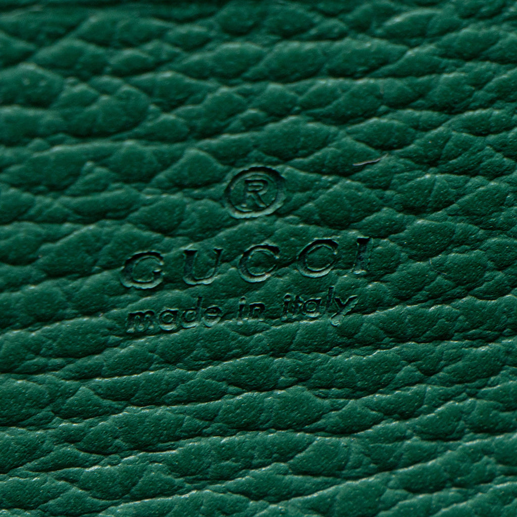 Gucci Leather Crystal Dionysus Chain Wallet