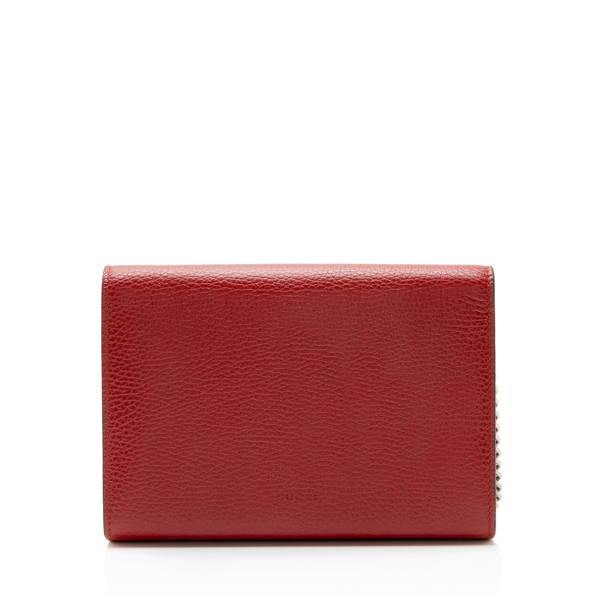 Gucci Leather Crystal Dionysus Chain Wallet