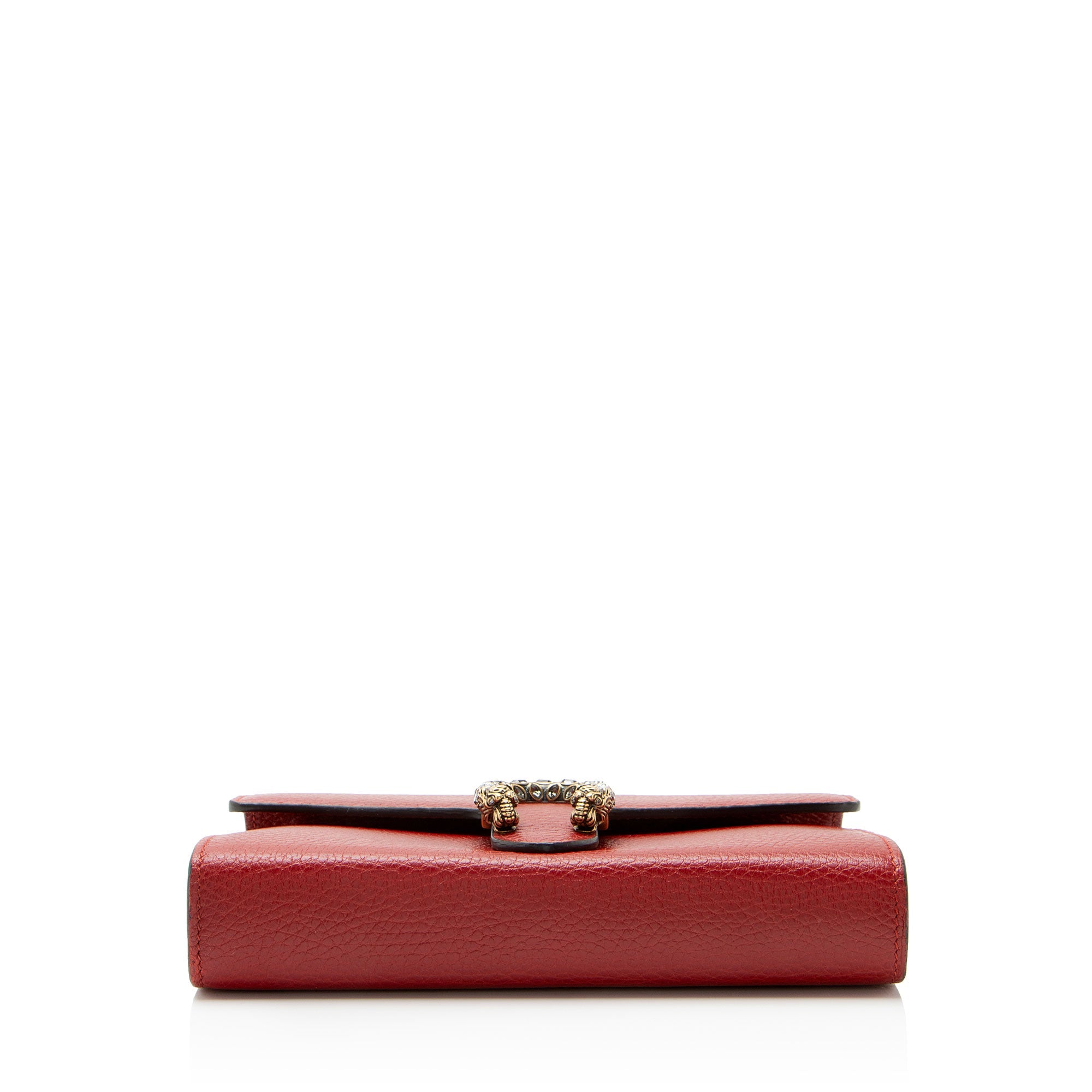Gucci Leather Crystal Dionysus Chain Wallet