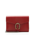 Gucci Leather Crystal Dionysus Chain Wallet