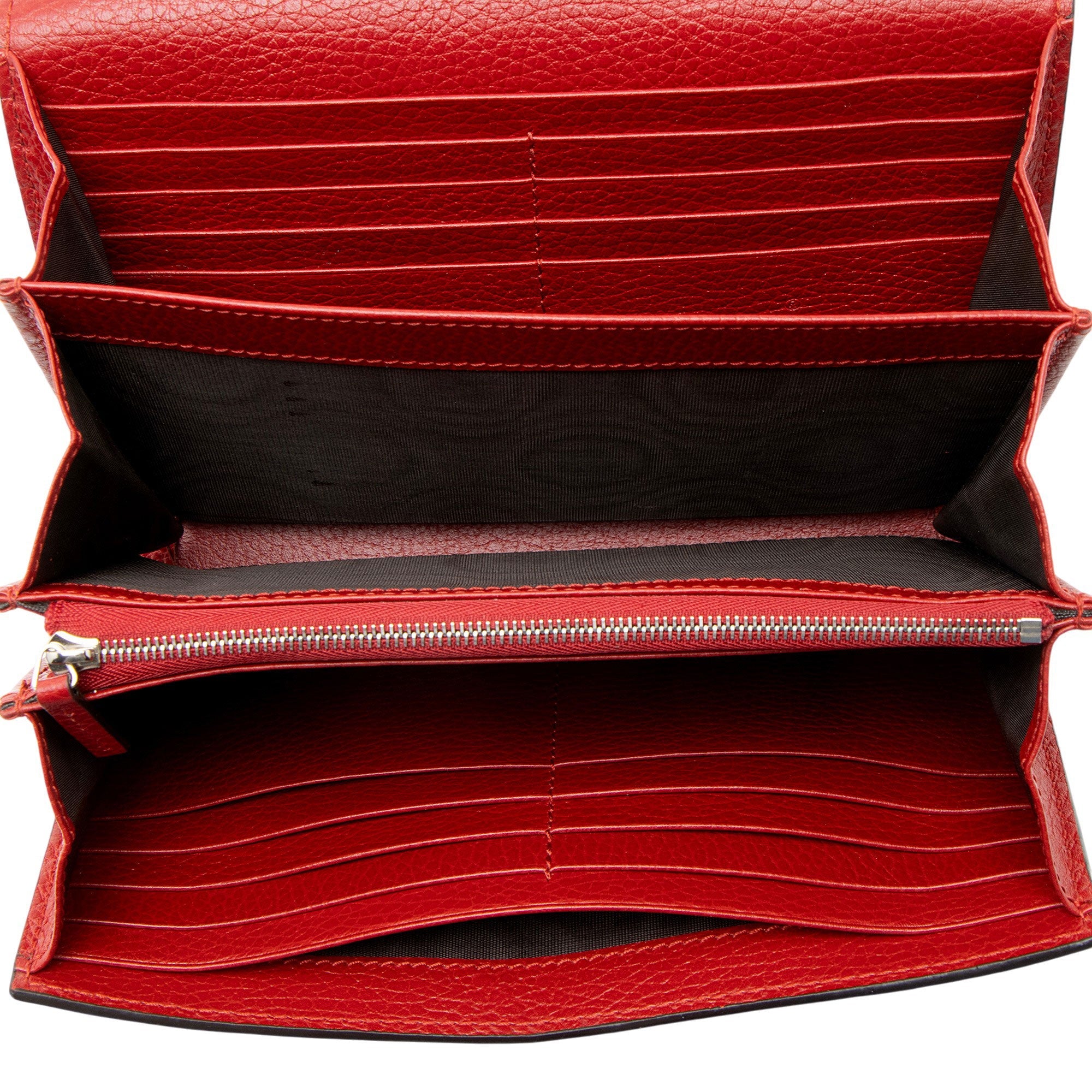 Gucci Leather Crystal Dionysus Chain Wallet
