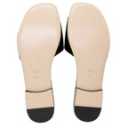 Gucci Leather Crystal G Madelyn Slide Sandals - Size 7.5 / 37.5 (SHF-PZAHJH)